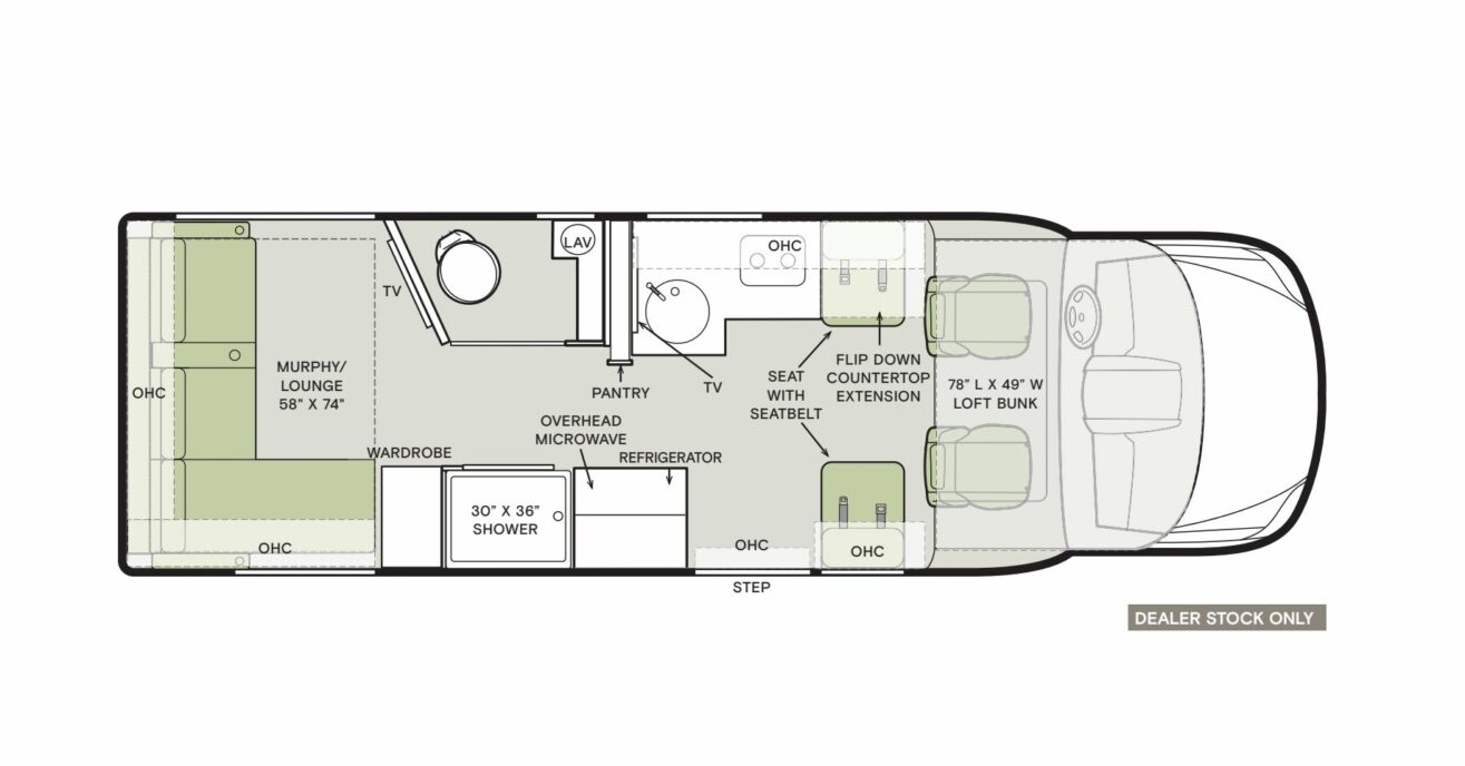 2024 Tiffin Motorhomes Wayfarer 25RLW Floorplan Image